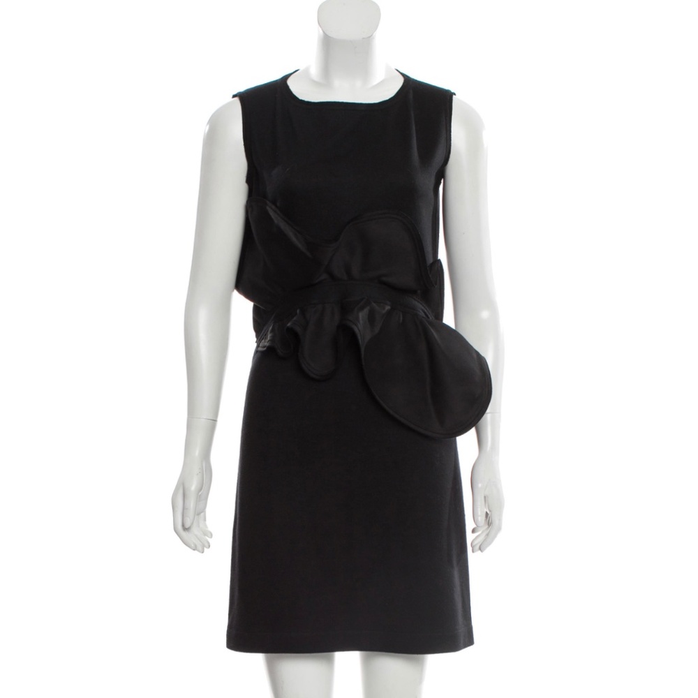 Fendi EUC Size S US4 100% Wool Ruffle Mini Dress - Picture 3 of 8